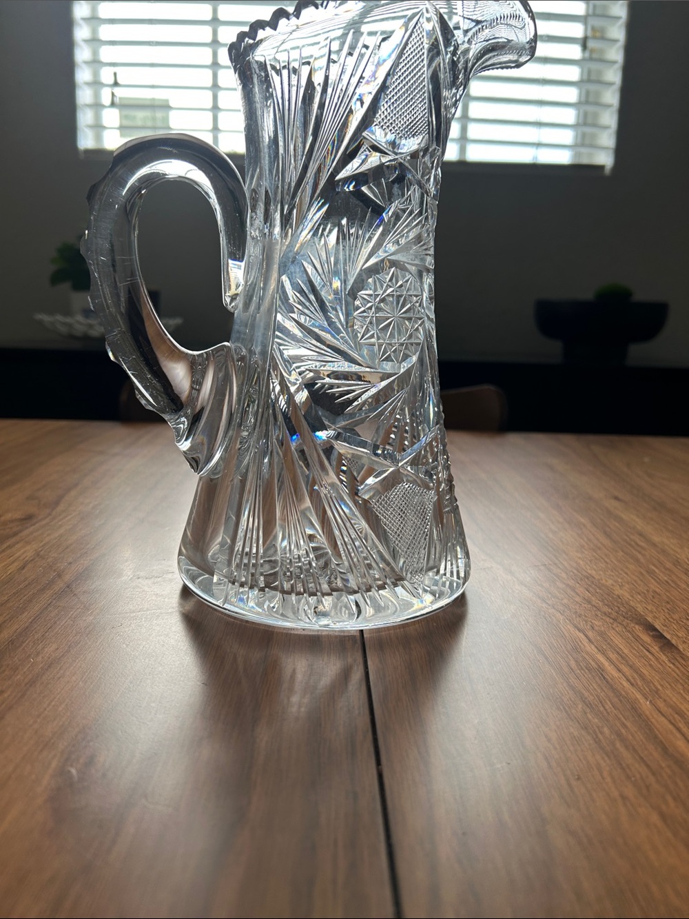 ABP- Cut Glass water pitcher.